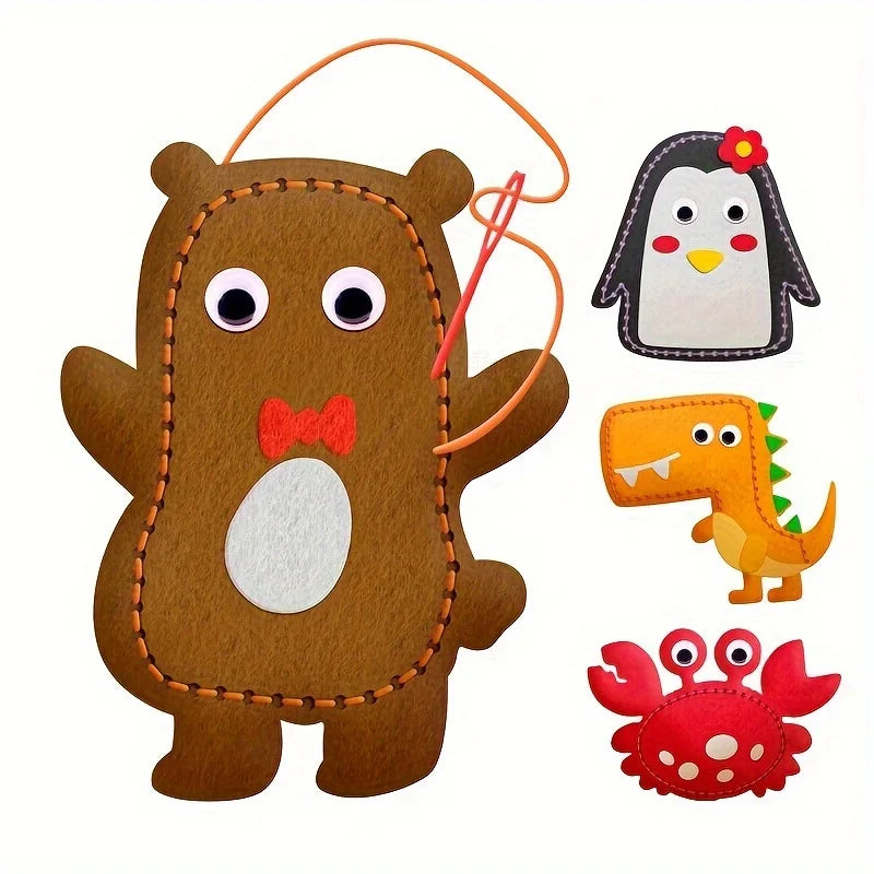 Handmade DIY Sewing Non-Woven Fabric,Creative Pendant Material Package Ornaments, DIY Sewing Craft Kit - Felt Handmade Creative Qme