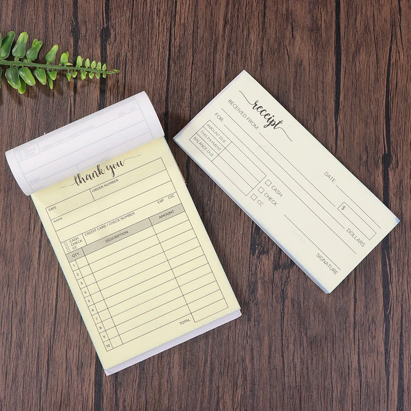 1 Receipt Book Carbonless Paper Thank You Sales Order Small Business Qme