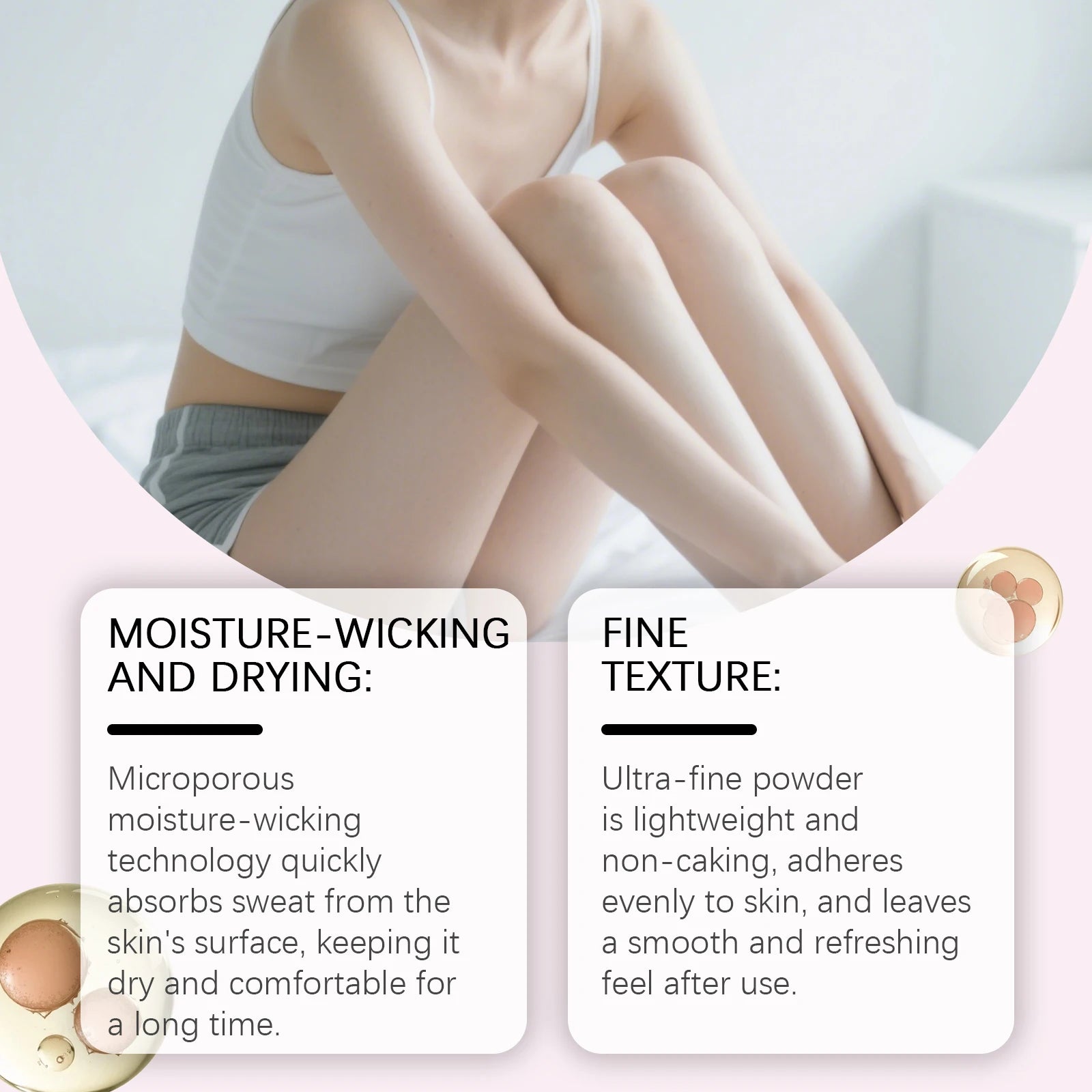Talcum Powder for Body Cleaning Absorb Sweat Reduce Friction Increase Skin Comfort Anti Heat Rash Keep Skin Refreshing Powder Qme