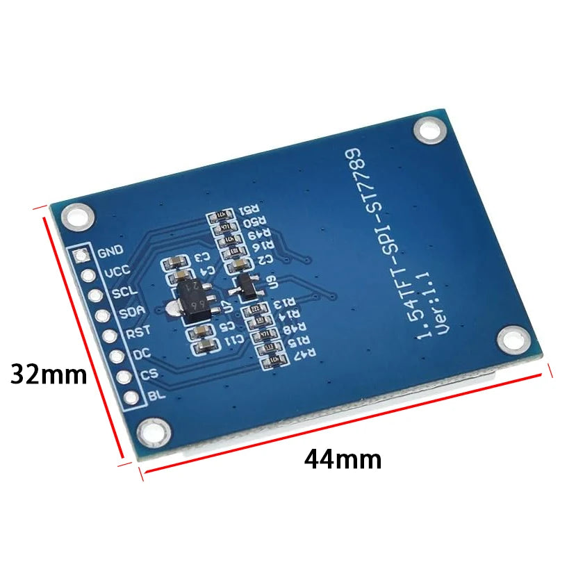 1.54 Inch 1.54" Full Color TFT Display Module HD IPS LCD LED Screen 240x240 SPI Interface ST7789 For Arduino Qme