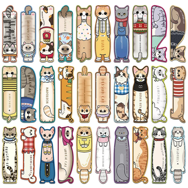 Cartoon Kawaii Cat Bookmark Reading Books DIY Library Office Page Qme Default Title