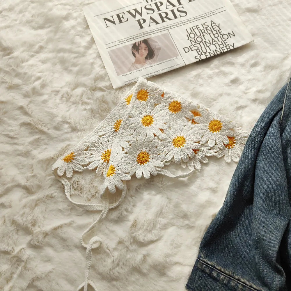 Cute Hair Band Knitted Headband Floral Bohemian Women Scarf Girl Qme Style 4