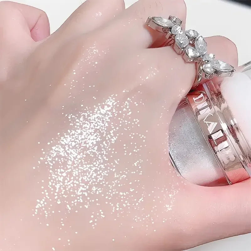Sparkling Fairy Powder Highlighter -Shimmering Contour Blush for Brightening and Defining Your Features Create a Sparkling Look Qme