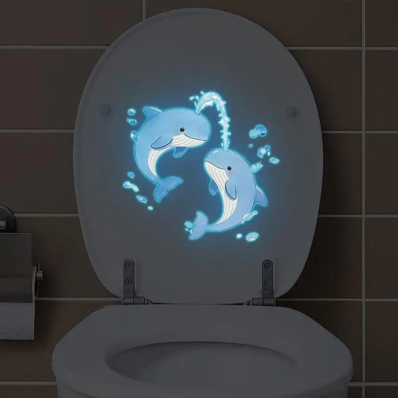 Glow-in-the-dark Decal Bathroom Wall Sticker Car Stickers Blue Qme
