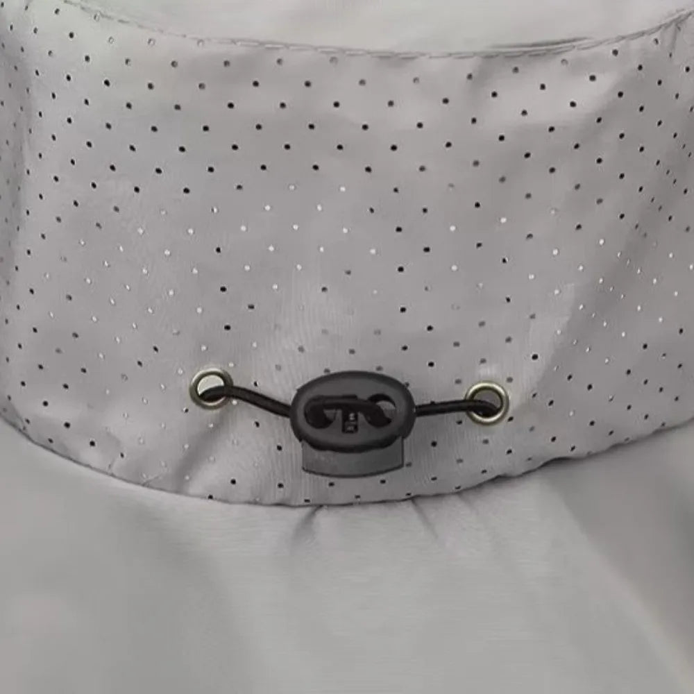 UV Protection Large Brimmed Sun Hat Breathable Face Shield Neck Flap Fisherman Hat Waterproof Polyester Outdoor Bucket Hat Qme