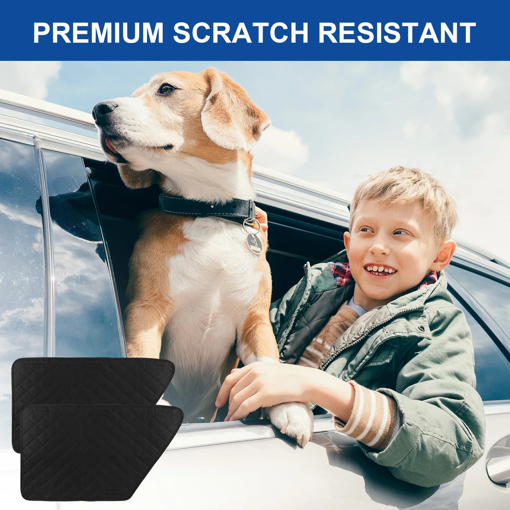 2 Pcs Waterproof Car Door Cover Pet Anti-Scratch Car Interior Cover Washable Car Door Protect Mats for Car SUV Truck Dog Travel Qme