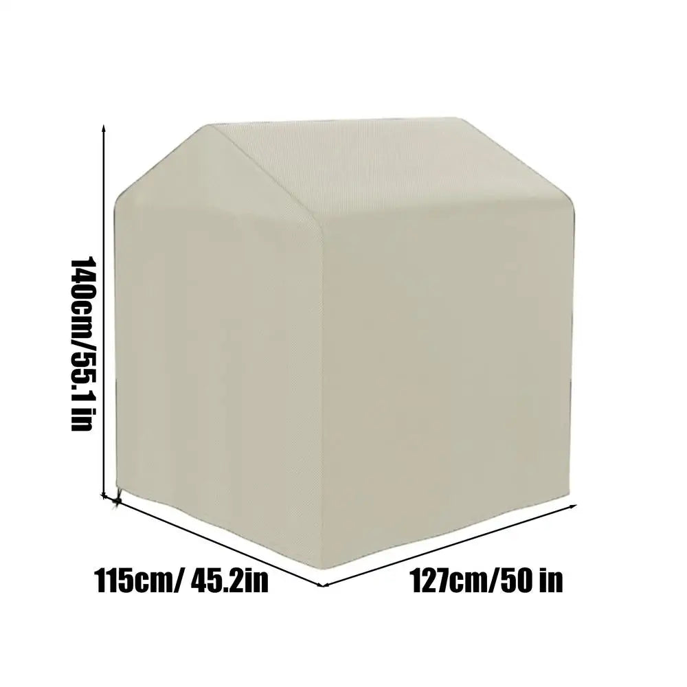 Playhouse Waterproof Tarp 210d Oxford Fabric With Drawstring Closure Outdoor Playhouse Cover For Patio Sports Parties Picnics Qme China Mainland Beige 127x115x140cm