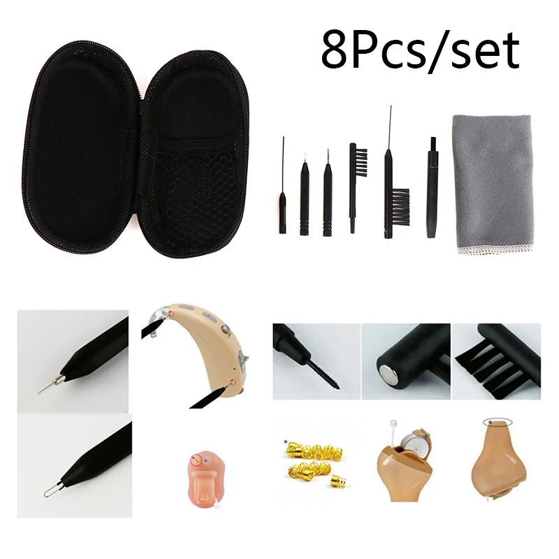 Hearing Aid Cleaning Brush Vent Cleaner Wire Magne Wax Loop Tools Qme