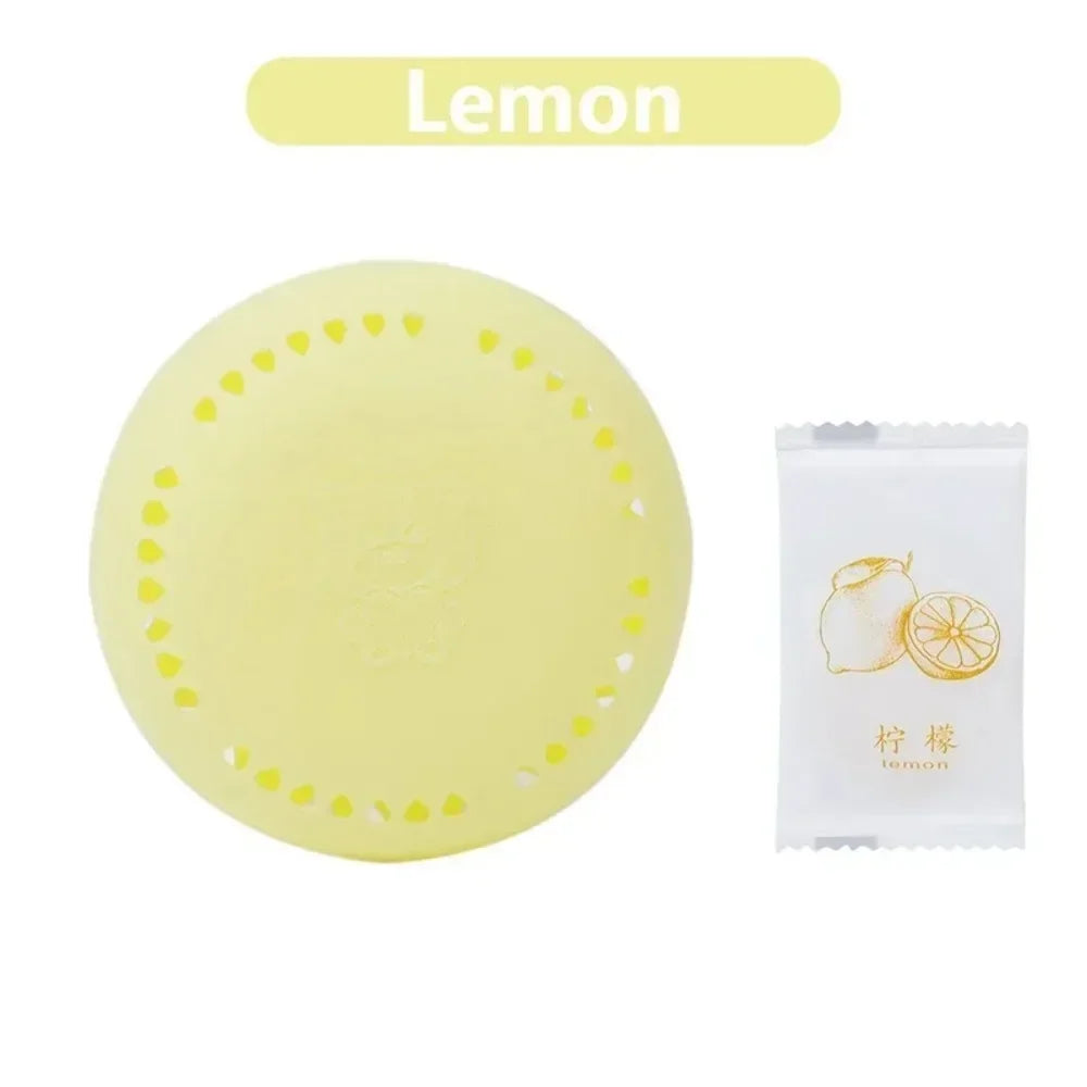 Solid Air Aromatherapy Freshener Toilet Lasting Deodorization Home Wardrobe Car Household Solid Fresheners Self-adhesive 6pcs Qme Lemon set 2PCS Other
