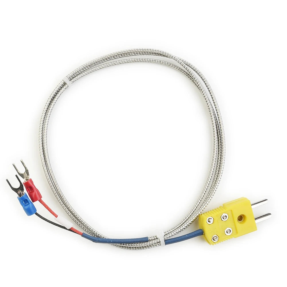 1 Set Universal K-Type Thermocouple Block Ceramic Kiln Probe 2372/1300 Degree F/C 11G High Temperature Controller Tools Qme