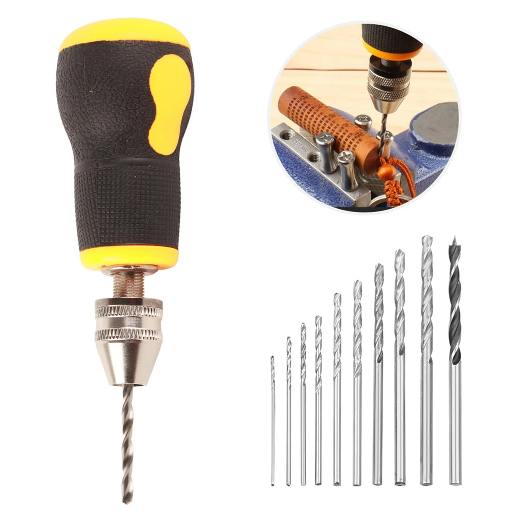 Mini Hand Drill Mini Portable Tool Set Small Hand Drill &amp Twist Drill Bits 0.8‑3.0mm Hand Drill Qme