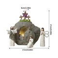 2026 Empty Tomb Easter Scene Religious Resin Centerpiece Easter Tomb for Spring Office Mantle Shelf Christian Home Church Qme as shown