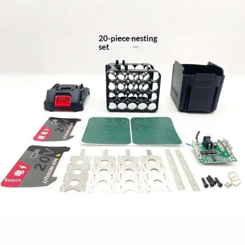 21V Battery Case Screwdriver 5X 10X 15X 20X 30X 18650 Holder 5S 50A Qme