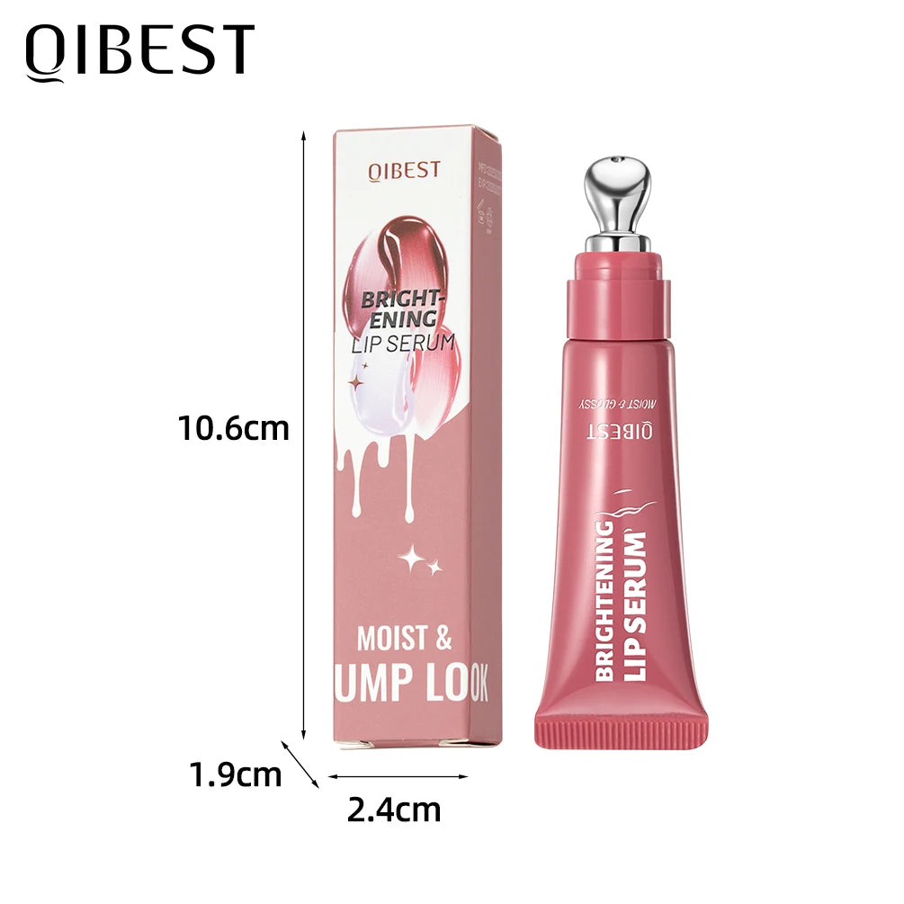 QIBEST Mirror Pearl Watery Crystal Jelly Lipgloss Lasting Moisturizing Lipstick Shine Glitter Lip Glaze Non Stick Cup Lip Makeup Qme