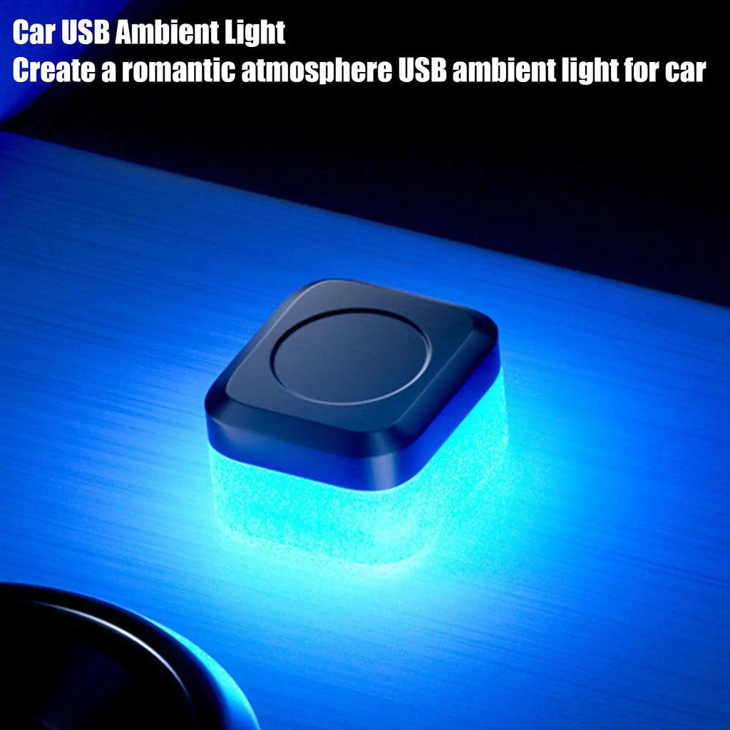Car LED Lights Interior Wireless LED USB Car Light Interior Ambient Light Wireless 4 colors Night Light Multiple Modes Qme
