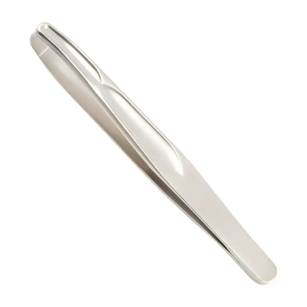 Premium Round Head Tweezers for Eyebrow & Facial Hair Removal Seamless Clips Short Hair Precision Beard Clip Qme golden rose CN