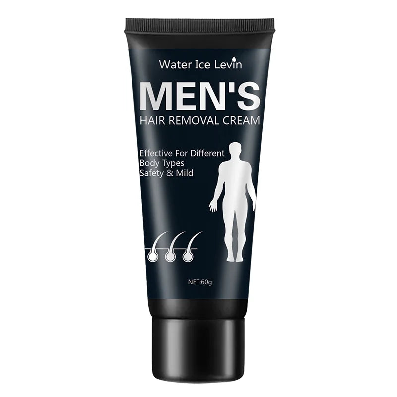 Hair Removal Cream, Quick Removal in Five Minutes, Wipes Clean, Moisturizing and Nourishing, No Black Spots, Long-Lasting Effect, Suitable for Hair Removal on the Entire Body, Hypoallergenic, Unisex Qme 60g Bottle