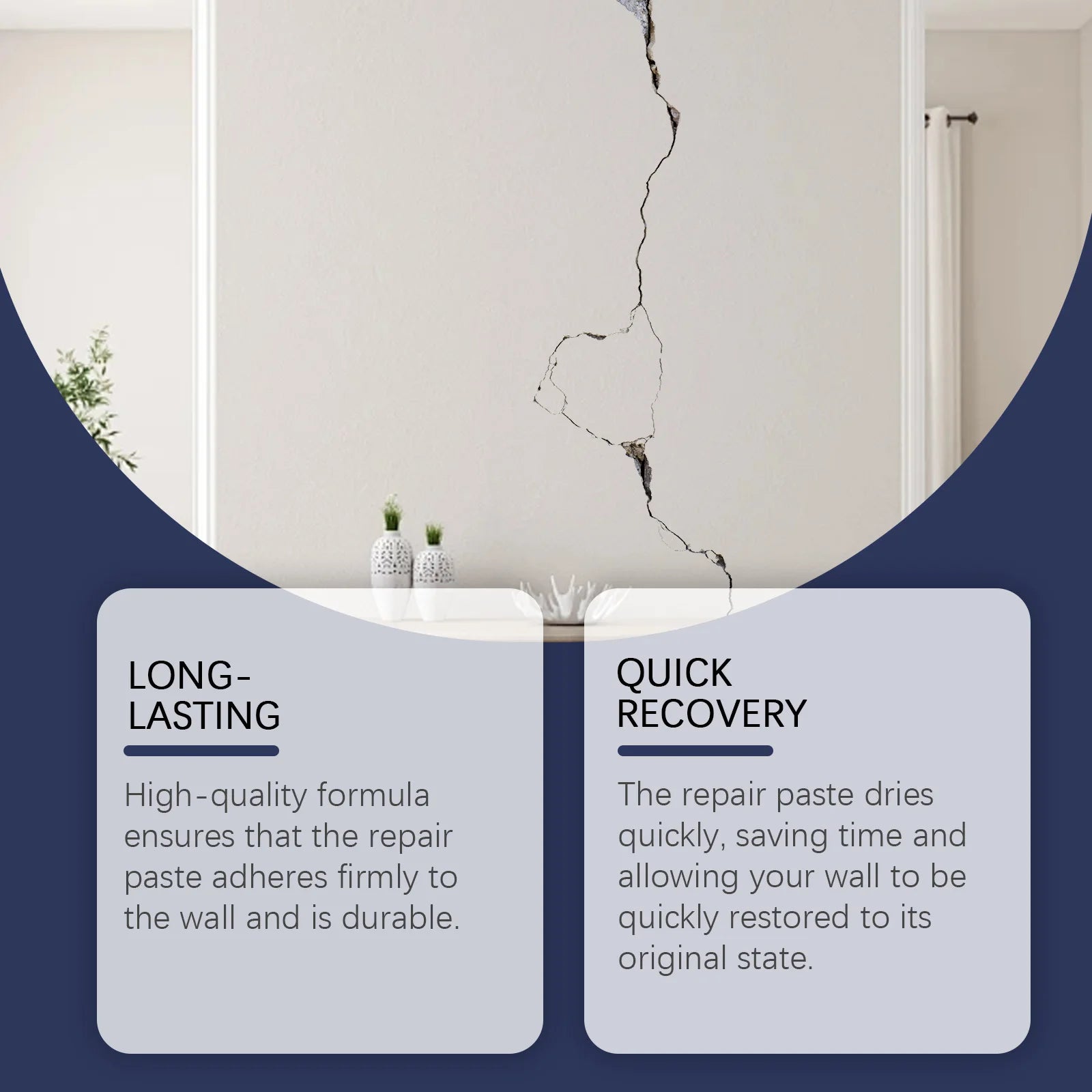 100g Household Wall Repair Kit for White Wall Stains Graffiti Renovation Paint Peeling Crack Filler Agent Qme