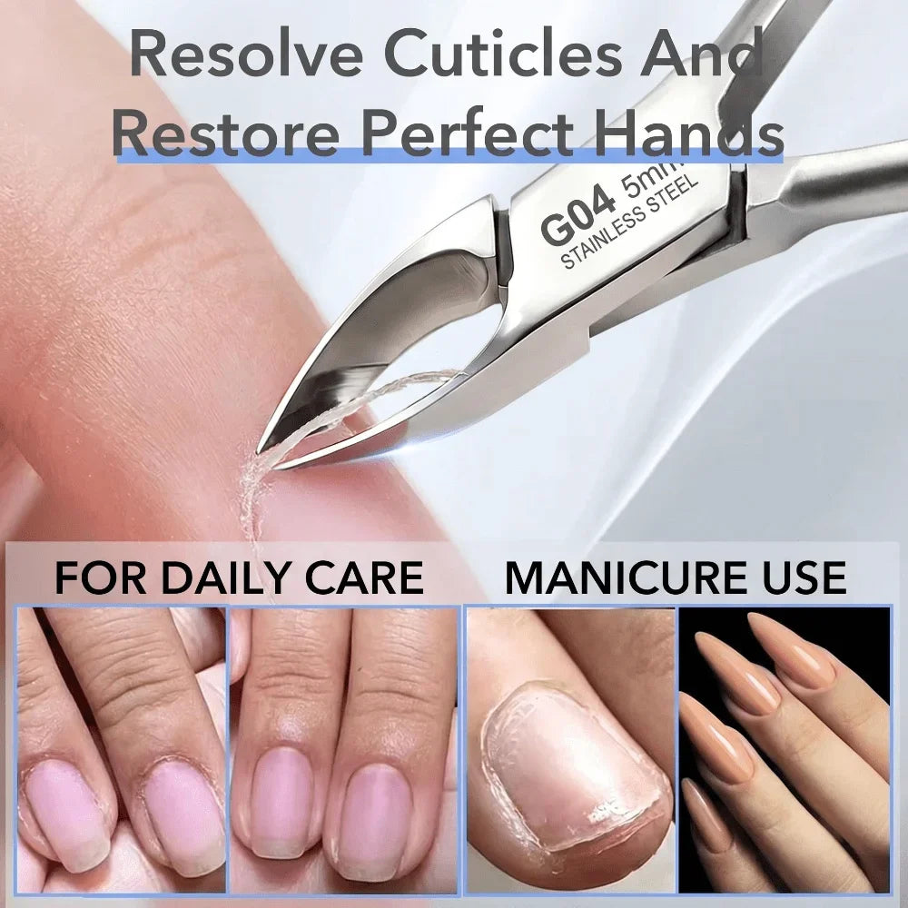 Professional Podiatrist-grade Cuticle Nipper Stainless Steel Thick Qme