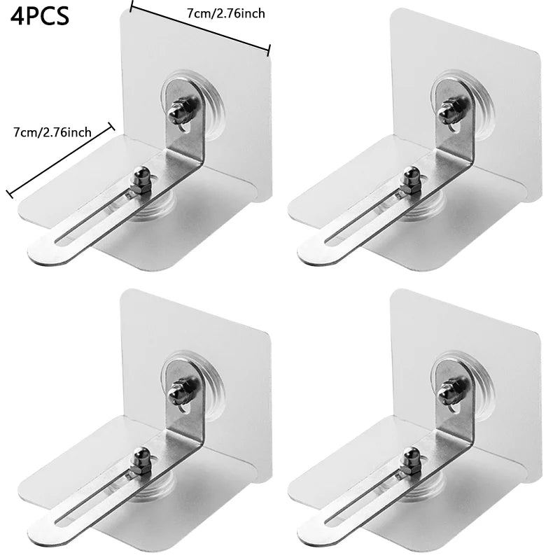 Furniture Anchors Strong Self-adhesive Fixed Prevent Dumping Device No punching Safety Anti Overturning Cabinet Buckle Anchors Qme 4PCS Big