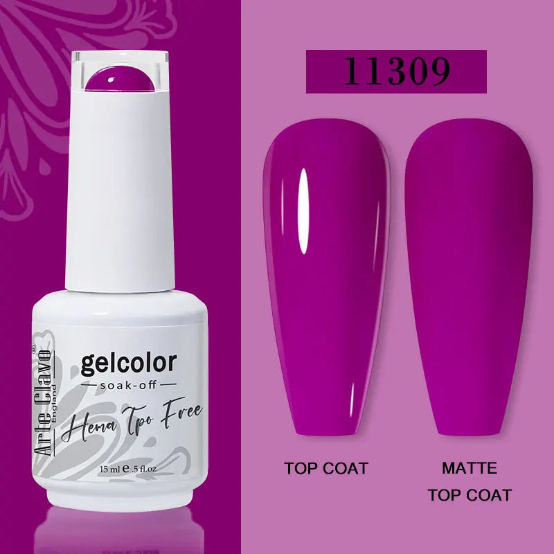 Arte Clavo Jelly Transparent Gel Nail Polish Summer Nude Pink Semi Qme 11309