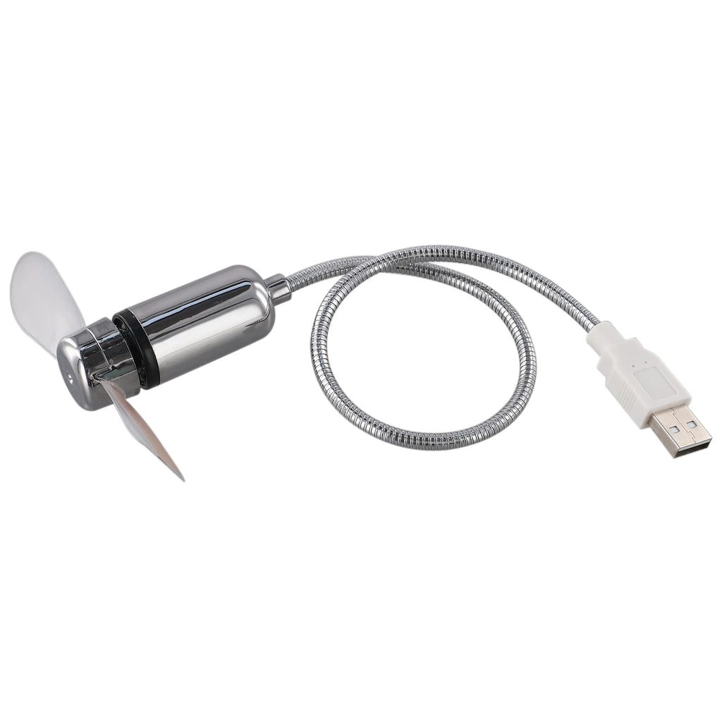Adjustable USB Fan Gadget Small Flexible Fan LED Light USB Fan Time Clock Desktop Clock Cool Gadget Time Display Qme