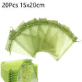 20 Reusable Fruit Proof Drawstring Bags Plants Protection Mesh Pest Qme 20Pcs 15x20cm