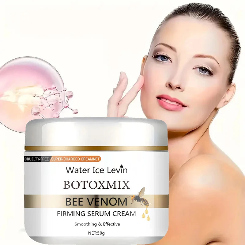 50g Instant Facial Bee Venom Lifting Cream, Smooths Fine Lines and Wrinkles, Moisturizes and Firms, with a Silky Texture Suitable for All Skin Types Qme