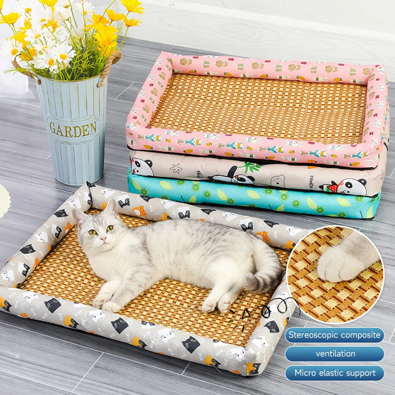 Dog And Cat Ice Cushion Summer Small And Medium Cat Sofa Cool Wear Pads Pet Bed Comfortable Wear-Resistant Pads Pet Supplies Qme