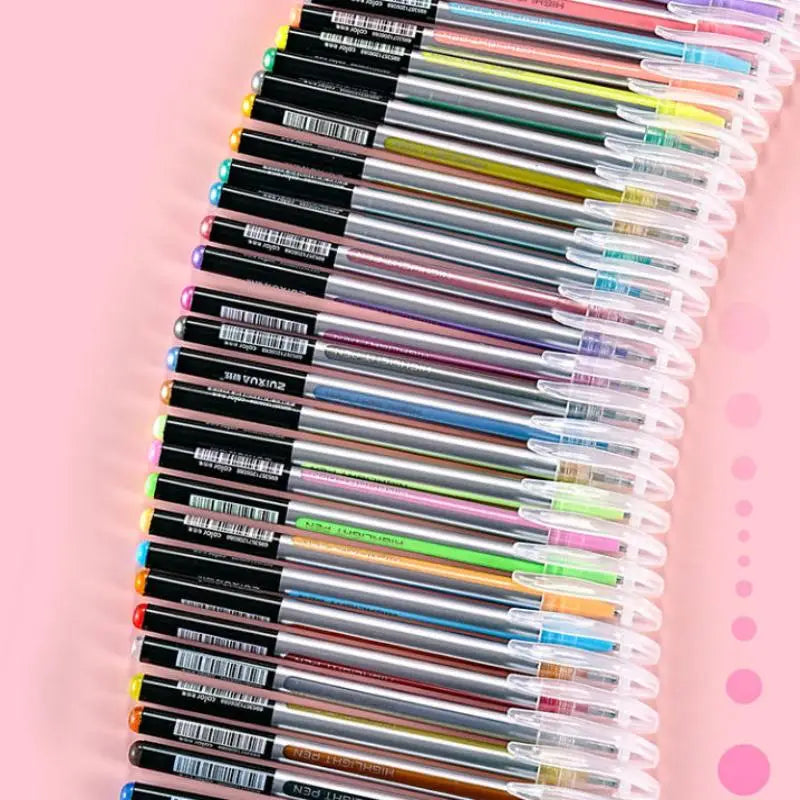 Glitter Gel Pen 6 12 18 Colors Bright Quick Dry Ink Student Qme