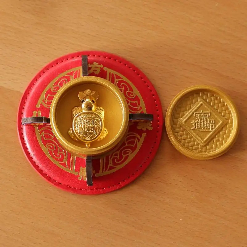 Chinese Feng Shui Golden Steamer Ornament And Lucky Golden Turtle, Bun, Perfect For Home Office Tabletop Good Luck Gift Qme A7