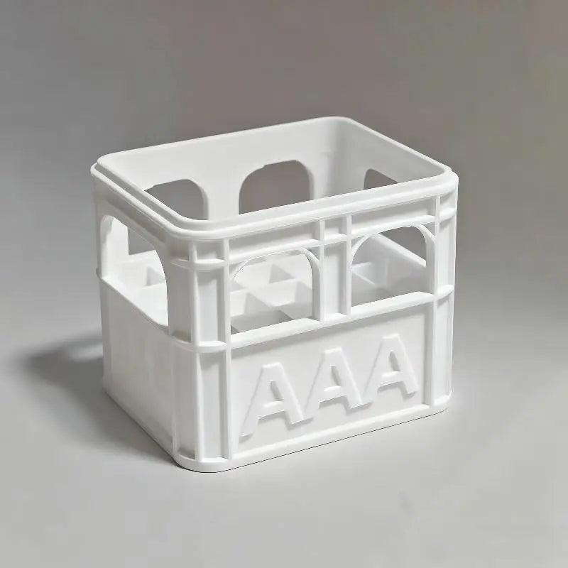 3D Printed Battery Storage Box DIY Beer Crate No. 5 Aa No. 7 Aaa 18650 Battery Stackable Storage Basket Storage Box Qme A10