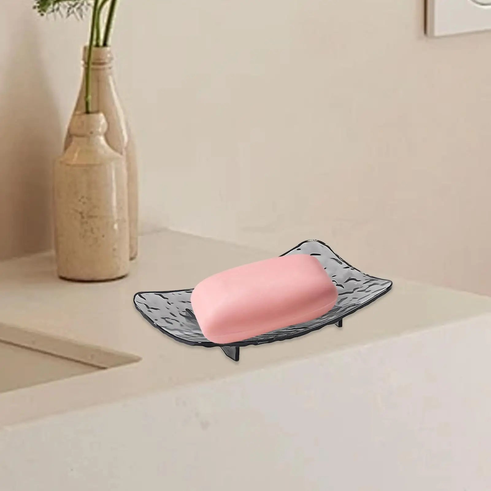 1pc Bathroom Soap Dishes Strong Load-Bearing Soap Holder Soap Dishes Long-Lasting Non-Slip Base Soap Saver Soap Tray For Family Qme