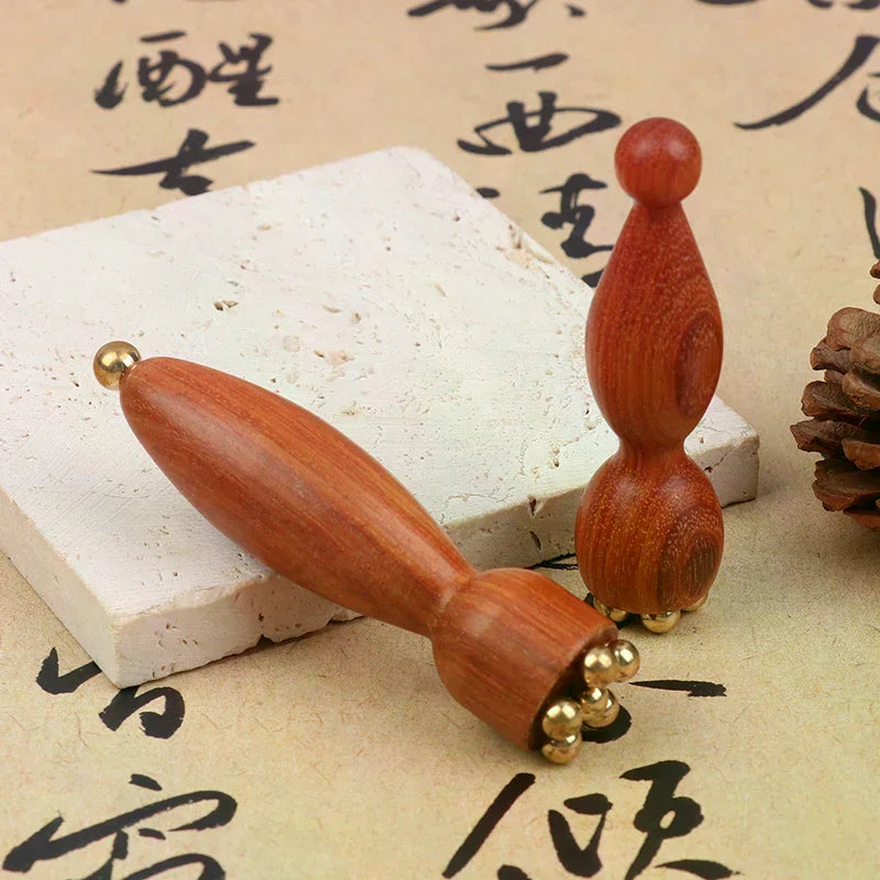 Handheld Lotus Seedpod Beauty Professional Brass Rosewood Facial Gua Qme