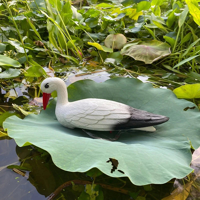 Outdoor Garden Decoration Creative Lifelike Animal Model White Crane Qme