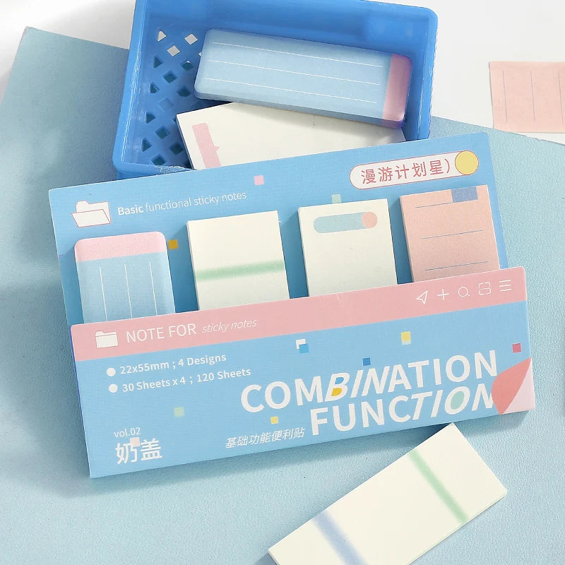 Kawaii Stickers 120/720 Sheets Bookmarks Memo Pad Cute Notepad Sticky Notes Pack School Office Supplies Aesthetic Stationery Qme