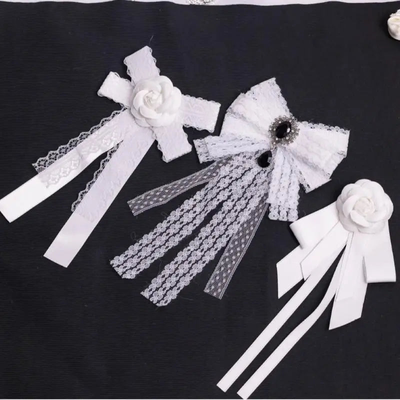 College Butterfly Knot Simple Slim Adjustable Elastic Band Ribbon Qme