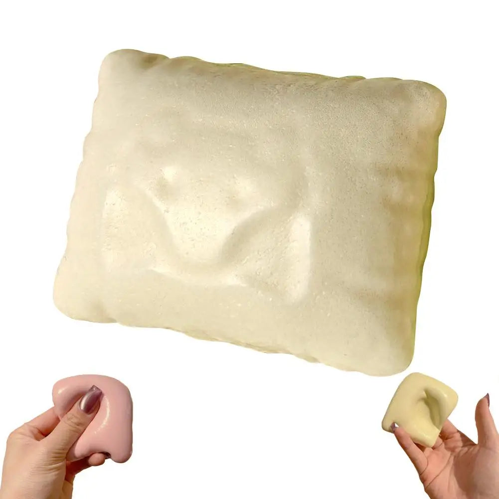 Pillow Squishy Toy Sticky Slow Rebound Fidget Sensory Stress Relief Qme Yellow