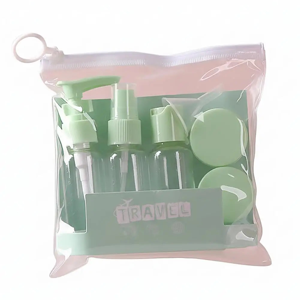 Generic Travel Spray Bottles Toiletries Containers Zipper Toiletry Qme Green