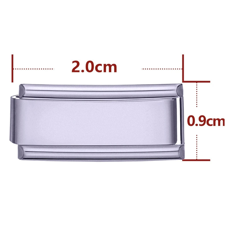 Colorful Module Blue Pink Charm Italian Links 20mm*9mm Stainless Steel Bracelet Women Men DIY Jewelrys Gifts Wholesale Dropship Qme Style 6