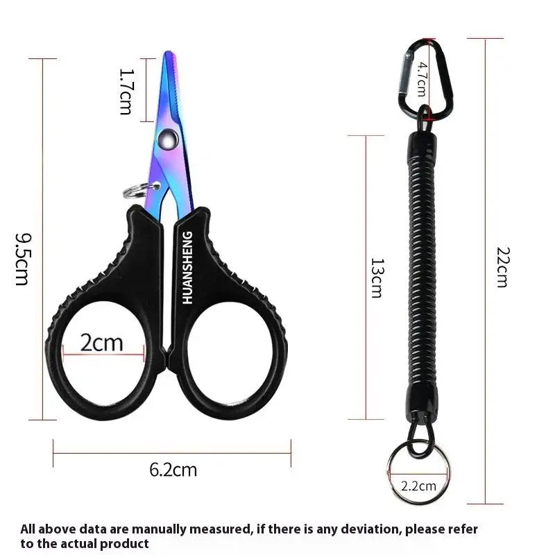 Titanium Coating Stainless Steel Fishing Scissor Plier Cut PE Braid Qme 6