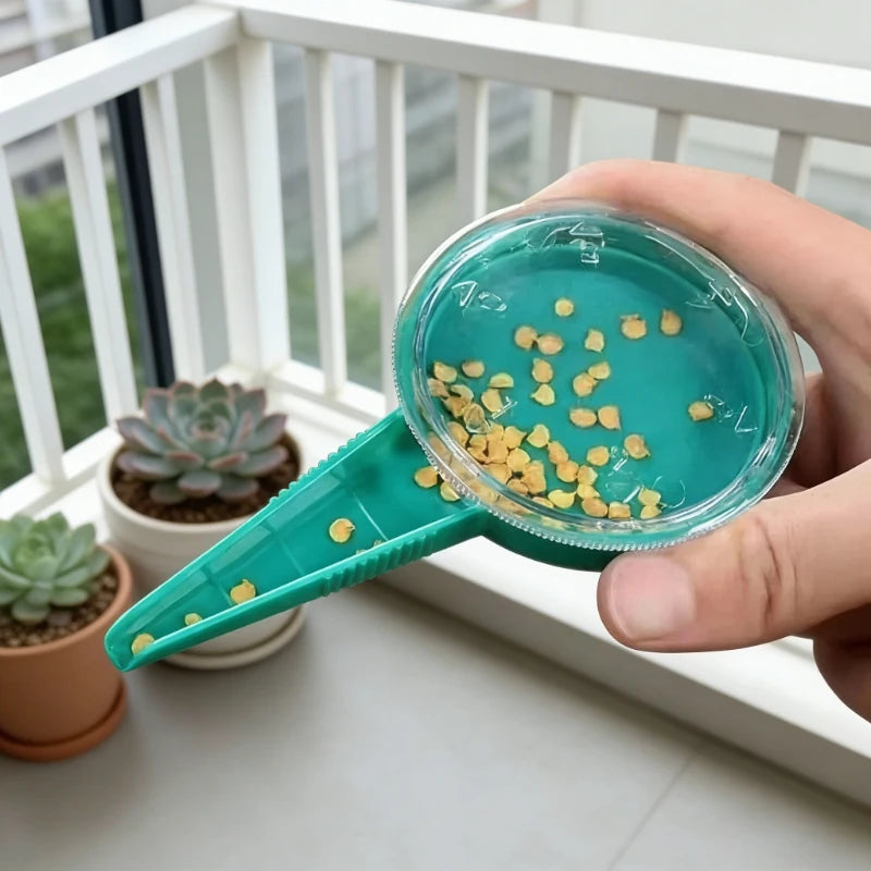 Multifunctional Adjustable Handheld Planter & Seed Sower, Garden Seeding Dispenser Tool for Various Seed Sizes Qme