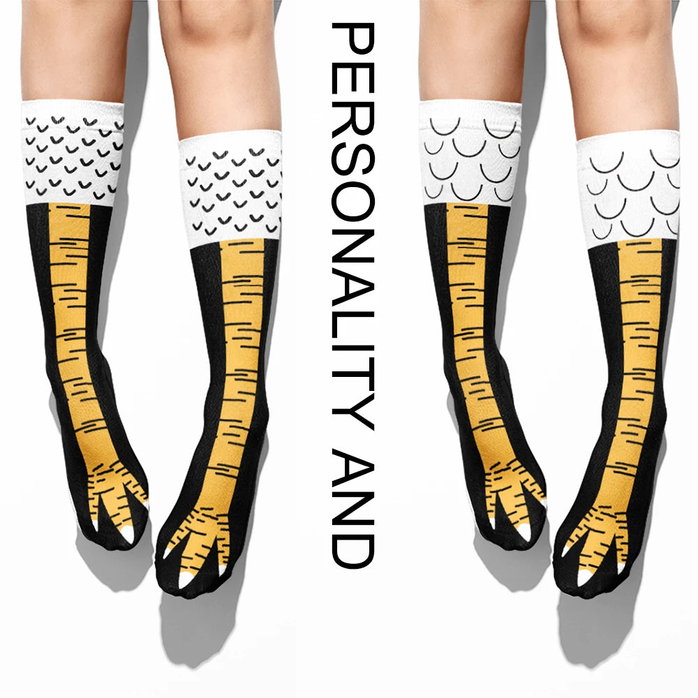 Men's Women's Creative Chicken Claw Socks Novelty Animal Toe Qme