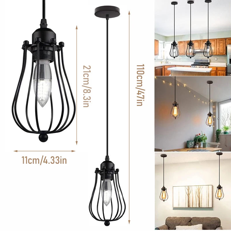 Vintage Concrete Pendant Light Fixture America Retro Hanging Lamps Bar Shop Restaurant Indoor Cement Kitchen Decoration Loft Qme black