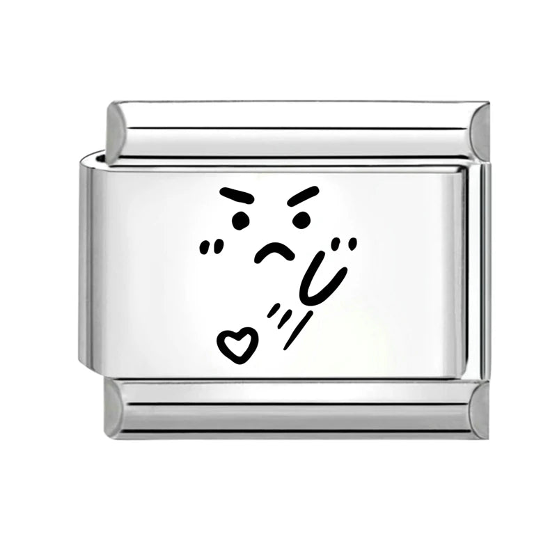 2026 Design Planet Stars Heart Planet Laser Engraving Italian Charm Links Stainless Steel Fit 9mm Bracelet Jewelry DIY Making Qme Style 10