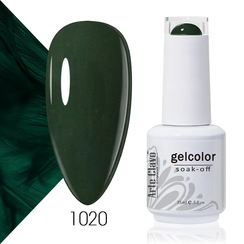 Arte Clavo Solid Gel Nail Polish Rainbow Summer Varnish Soak Off Qme