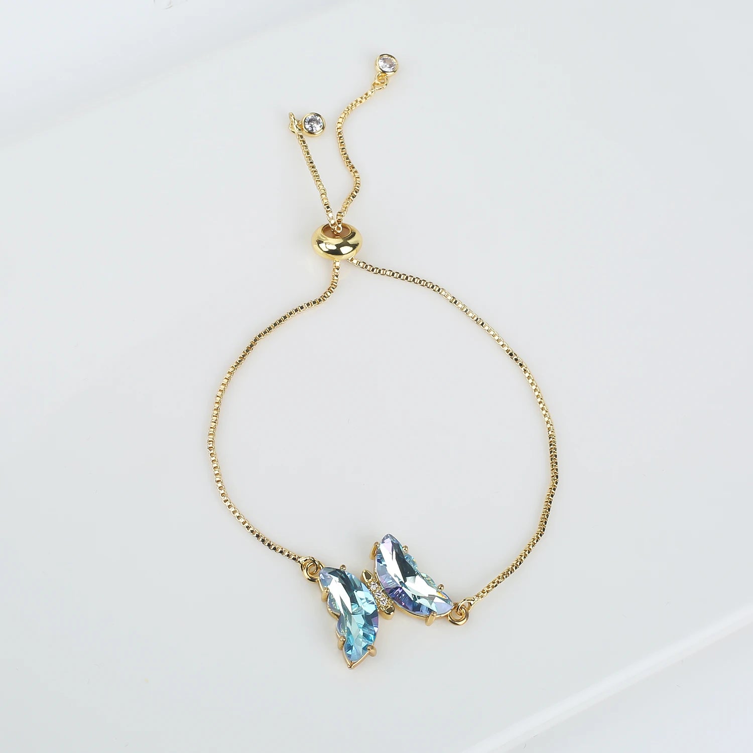 New Trend Fashion Crystal Zirconia Butterfly Charm Bracelet Temperament for Women Light Luxury Party Jewelry Gift Daily Wear Qme Bracelet 17 23cm