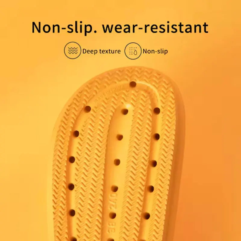 Summer Thick Platform Slippers Double Row Couple Flat Sandals Outside EVA Men Soft Beach Thick Sole Non-slip Indoor Shoes Qme