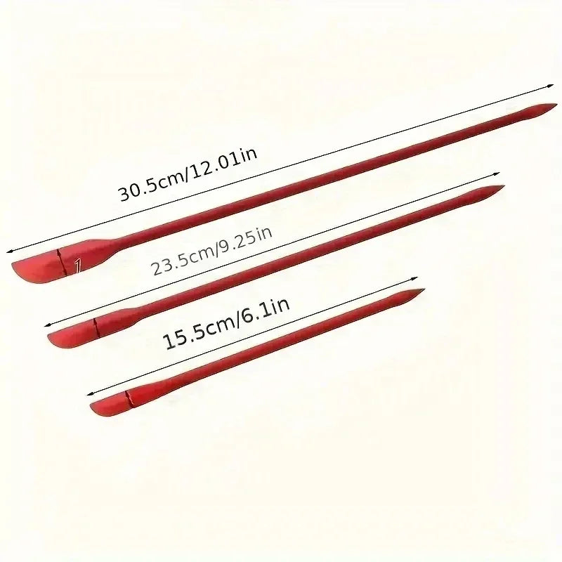 3-Pieces Mini Silicone Spatula Set - Heat Resistant, Multiple Sizes for Jar, Bottles and Kitchen - Perfect for Cooking, Baking Qme
