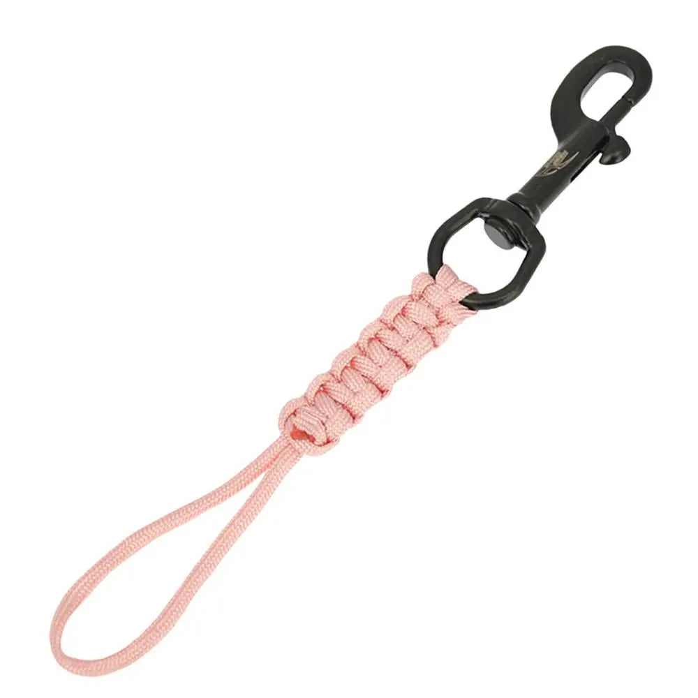 Diving Clip Lanyard Braided Portable Anti-Lost Strap Diving Ended Bolts Snap Buckle Practical Metal Clip Hook Diving Swivel Qme Pink China Mainland